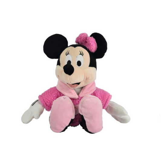  minnie souris peluche peignoir rose 25 cm 